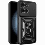 Чехол с защитой камеры Deexe Armor Shield для Motorola Moto G75 - Black: фото 1 из 9