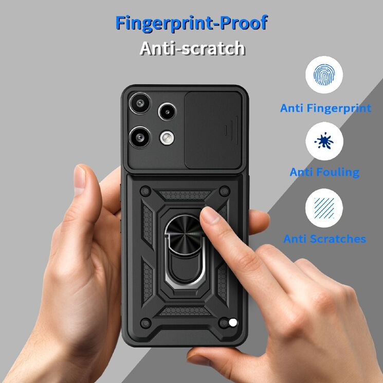 Чохол із захистом камери Deexe Armor Shield для Nothing Phone (3a) Lite - Black: фото 7 з 9