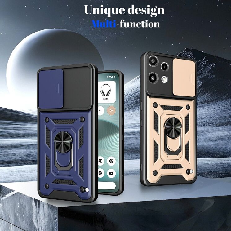 Чохол із захистом камери Deexe Armor Shield для Nothing Phone (3a) Lite - Black: фото 8 з 9