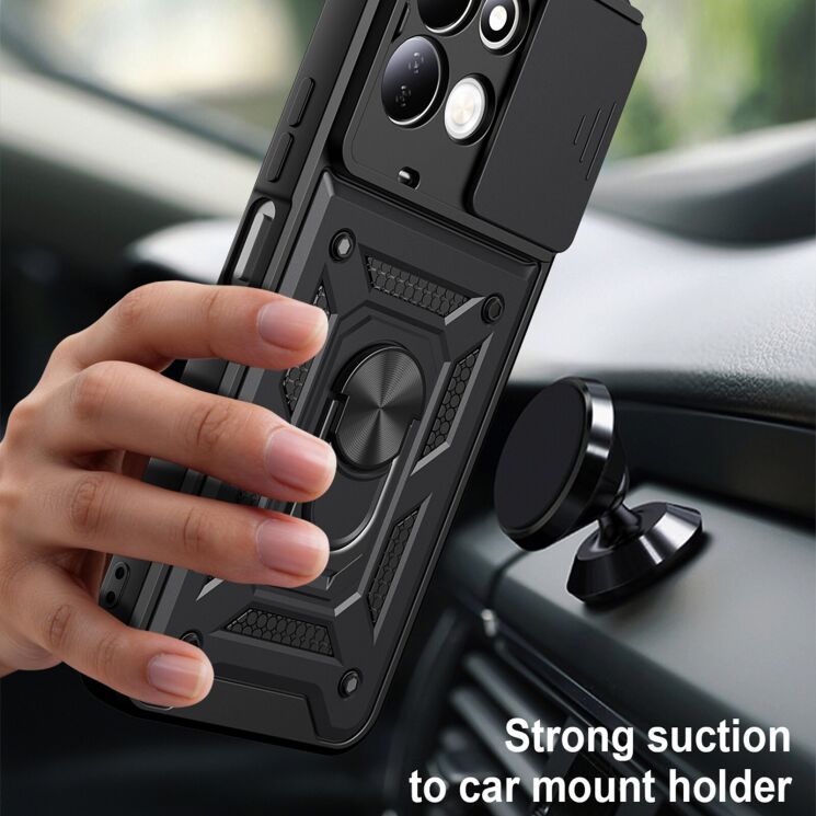 Чохол із захистом камери Deexe Armor Shield для Xiaomi Redmi 17 - Black: фото 4 з 9