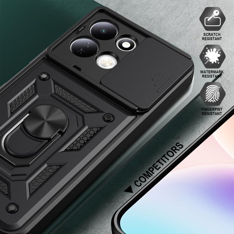 Чохол із захистом камери Deexe Armor Shield для Xiaomi Redmi 17 - Black: фото 8 з 9