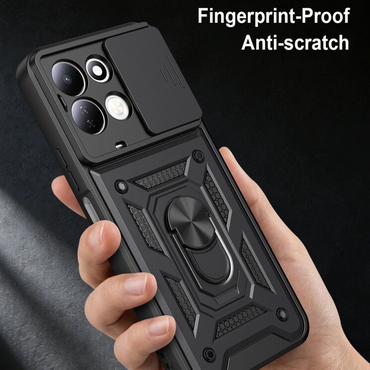 Чохол із захистом камери Deexe Armor Shield для Xiaomi Redmi 17 - Black: фото 5 з 9