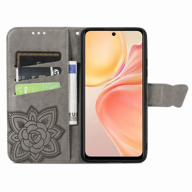 Чохол UniCase Butterfly Pattern для Infinix Smart 9 (X6532) - Grey: фото 2 з 6