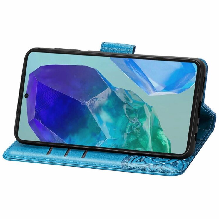 Чехол UniCase Butterfly Pattern для Motorola Moto G55 - Blue: фото 3 из 7