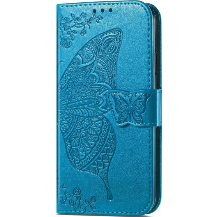 Чехол UniCase Butterfly Pattern для Motorola Moto G55 - Blue: фото 5 из 7