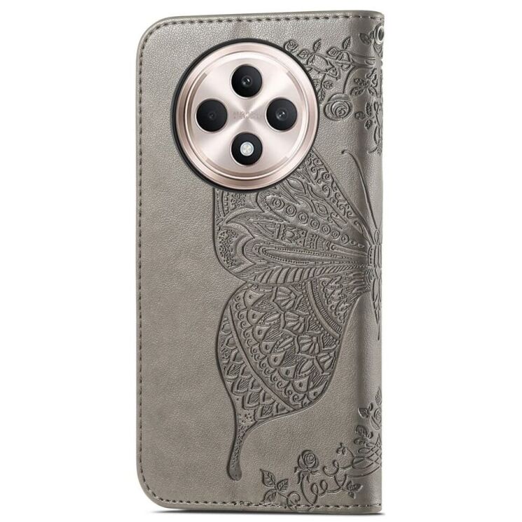 Чехол UniCase Butterfly Pattern для OPPO Reno 12 F/FS - Grey: фото 5 из 10