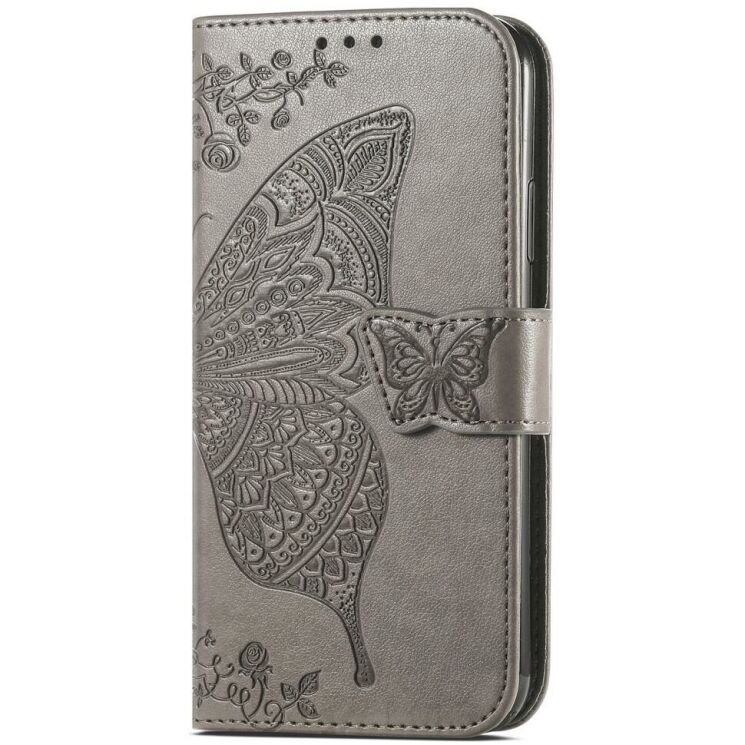 Чехол UniCase Butterfly Pattern для OPPO Reno 12 F/FS - Grey: фото 4 из 10