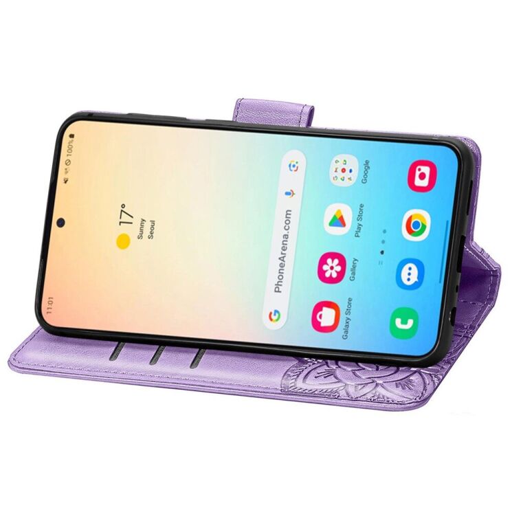 Чехол UniCase Butterfly Pattern для Samsung Galaxy S25 (S931) - Light Purple: фото 4 из 9