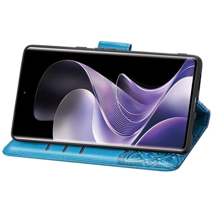 Чехол UniCase Butterfly Pattern для Xiaomi Redmi Note 14 Pro - Blue: фото 4 из 11