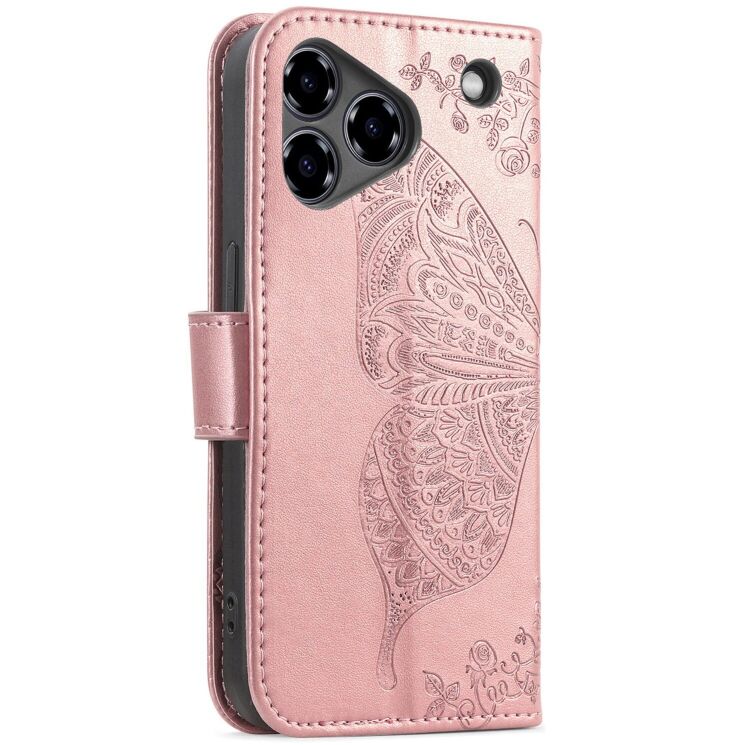 Чехол UniCase Butterfly Pattern для ZTE Blade A76 - Rose Gold: фото 6 из 10