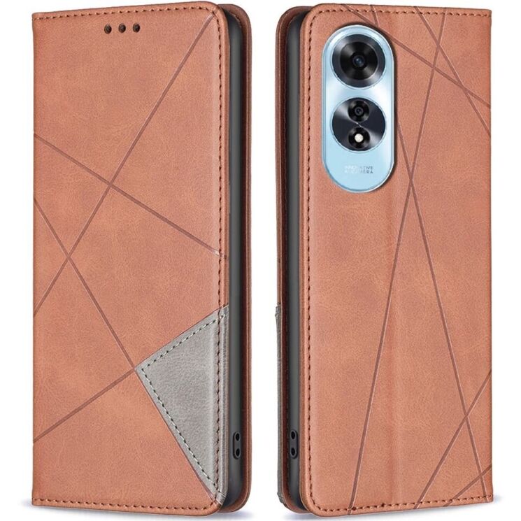 Чехол UniCase Geometric Pattern для OPPO A60 - Brown: фото 1 из 8