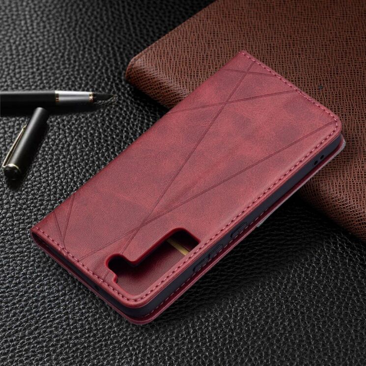 Чехол UniCase Geometric Pattern для Samsung Galaxy S22 (S901) - Red: фото 5 из 9