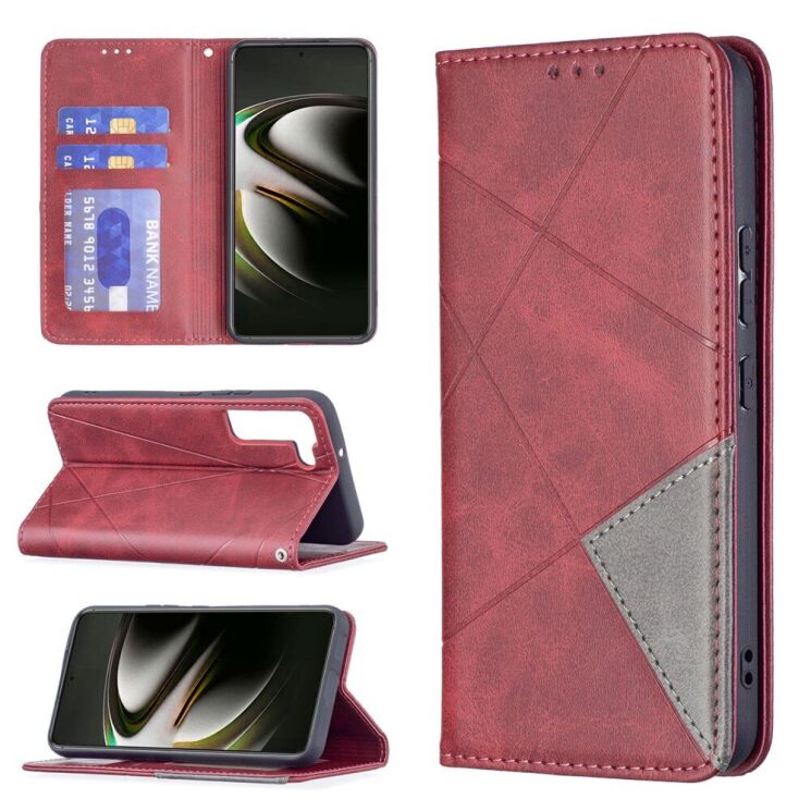 Чехол UniCase Geometric Pattern для Samsung Galaxy S22 (S901) - Red: фото 6 из 9