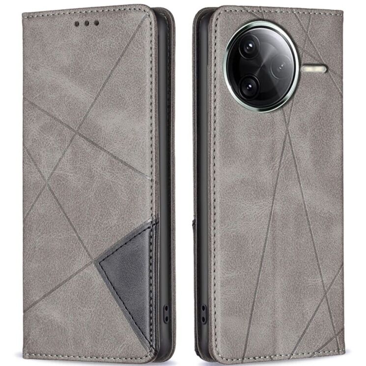 Чехол UniCase Geometric Pattern для Xiaomi Poco F7 Pro / F7 Ultra - Grey: фото 1 из 9