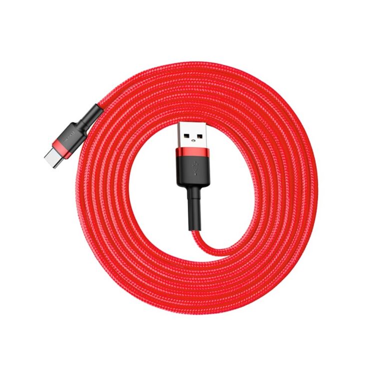 Дата-кабель BASEUS Kevlar Series Type-C 3A (1м) - Red: фото 5 з 15