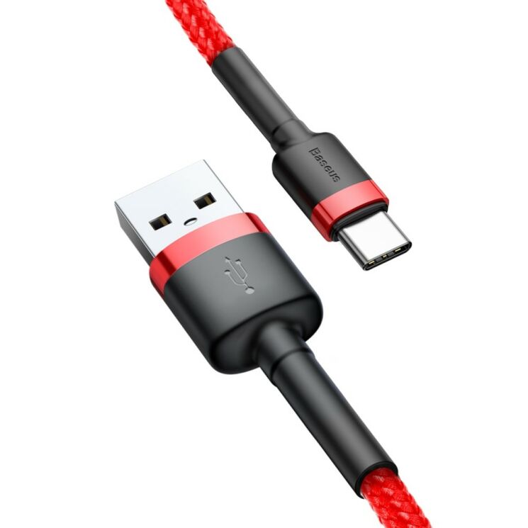 Дата-кабель BASEUS Kevlar Series Type-C 3A (1м) - Red: фото 4 з 15