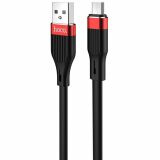 Дата-кабель Hoco U72 Forest Silicone MicroUSB (1.2m) - Black (895376B)