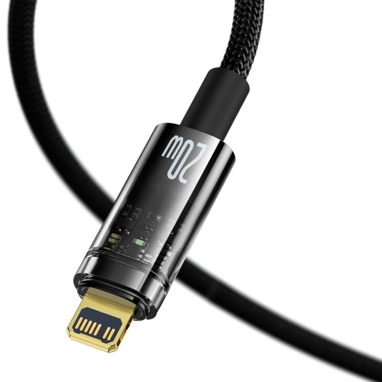 Кабель Baseus Explorer Series Type-C to Lightning (20W, 2m) CATS000101 - Black: фото 4 з 21