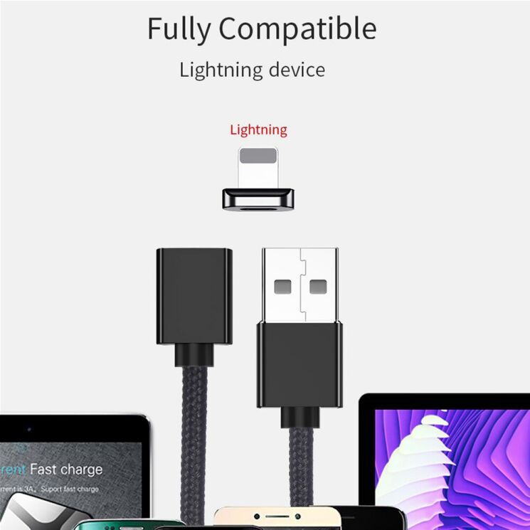 Кабель ESSAGER Magic Power USB to Lightning (1m) EXCCXL-ML01 - Black (982806B) Кабель ESSAGER Magic Power USB to Lightning (1m) EXCCXL-ML01 - Black: фото 3 из 10