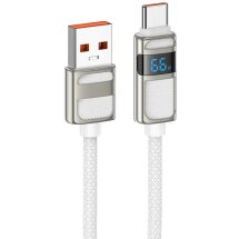 Кабель Hoco U137 USB to Type-C (66W, 5A, 1.2m) - White: фото 1 з 6