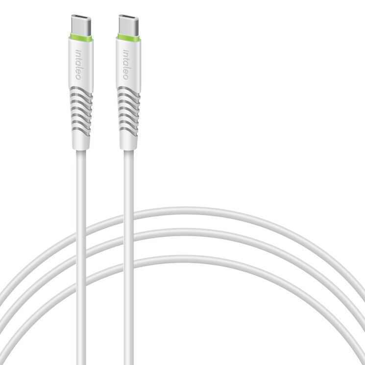 Кабель Intaleo CBFLEXTT1 Type-C to Type-C (18W, 1.2m) - White (895707W) Кабель Intaleo CBFLEXTT1 Type-C to Type-C (18W, 1.2m) - White: фото 1 из 4