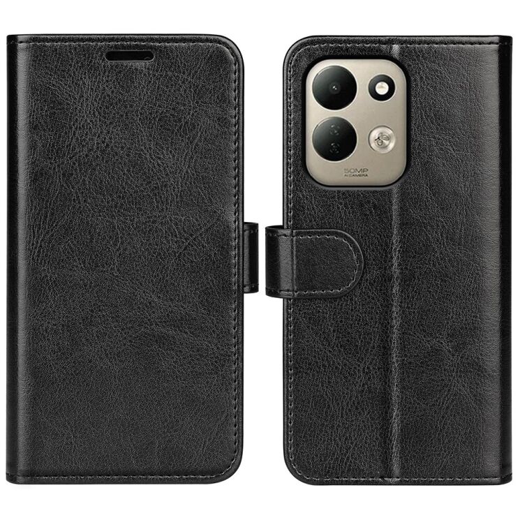 Классический чехол-книжка Deexe Wallet Style для Xiaomi Redmi 17 - Black (429002B) Классический чехол-книжка Deexe Wallet Style для Xiaomi Redmi 17 - Black: фото 1 из 8