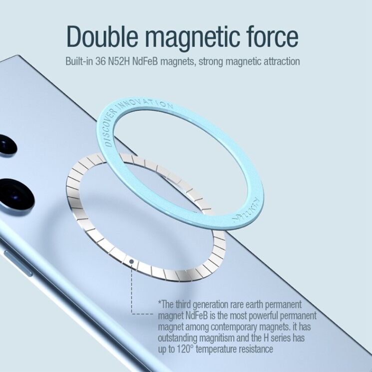 Комплект магнитных пластин NILLKIN SnapLink Air Magnetic Sticker - White: фото 6 из 15