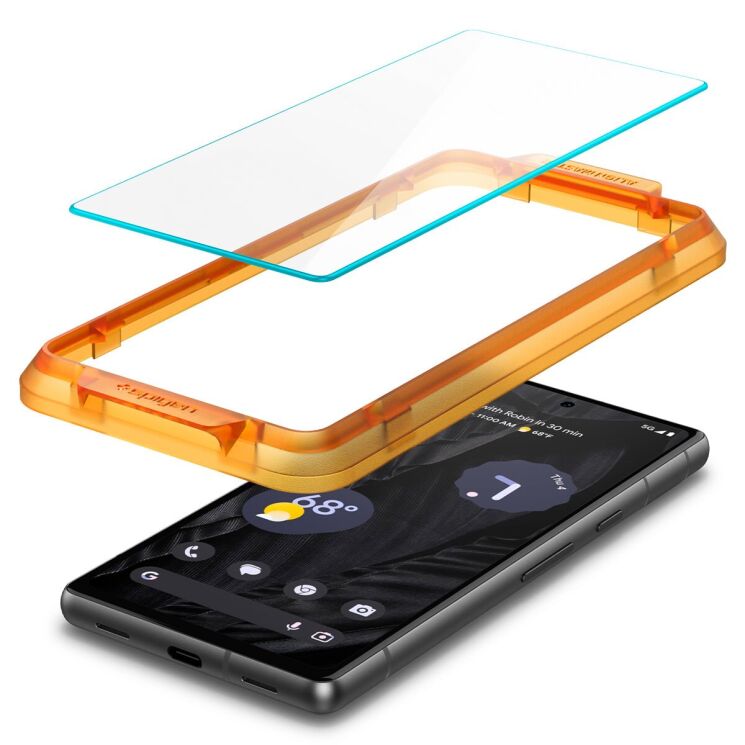 Комплект защитных стекол Spigen (SGP) GLAS.tR AlignMaster для Google Pixel 7a + ГЕЛЬ: фото 3 из 13