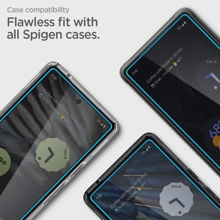 Комплект защитных стекол Spigen (SGP) GLAS.tR AlignMaster для Google Pixel 7a + ГЕЛЬ: фото 9 из 13