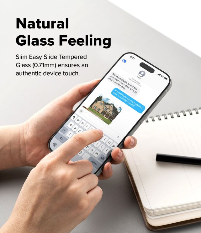 Комплект захисних стекол (2шт) Ringke Easy Slide Tempered Glass для iPhone 17 (8800328811874): фото 9 з 18