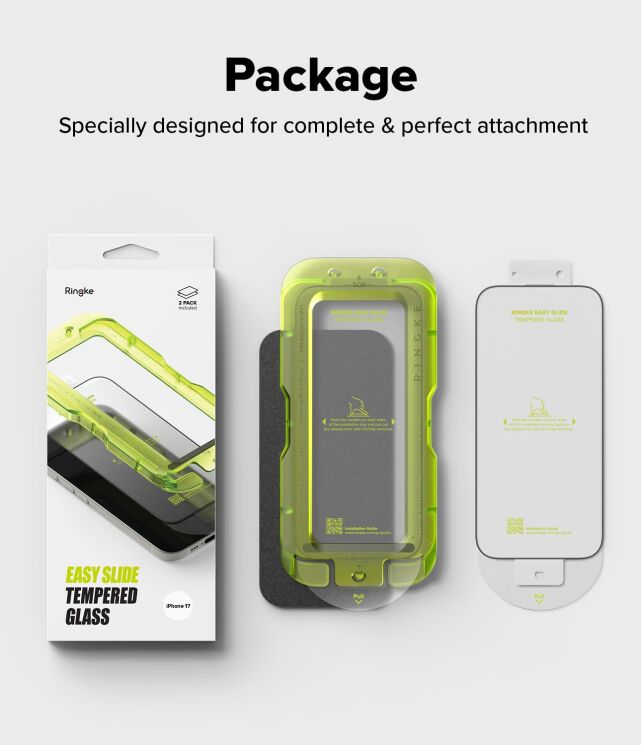 Комплект захисних стекол (2шт) Ringke Easy Slide Tempered Glass для iPhone 17 (8800328811874): фото 17 з 18