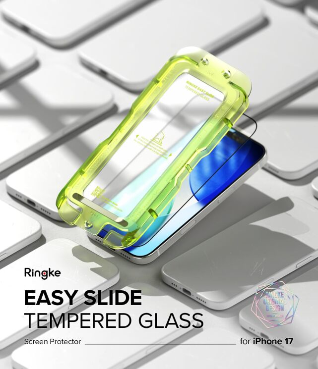 Комплект захисних стекол (2шт) Ringke Easy Slide Tempered Glass для iPhone 17 (8800328811874): фото 2 з 18