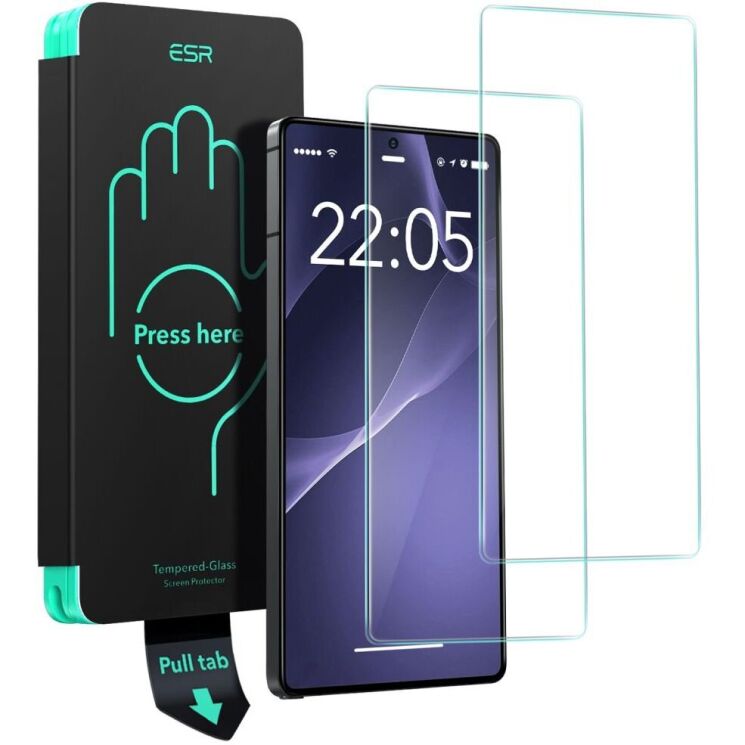 Комплект защитных стекол ESR Tempered-Glass HD Set для Samsung Galaxy S25 Ultra (S938) 4894240252741: фото 1 из 8