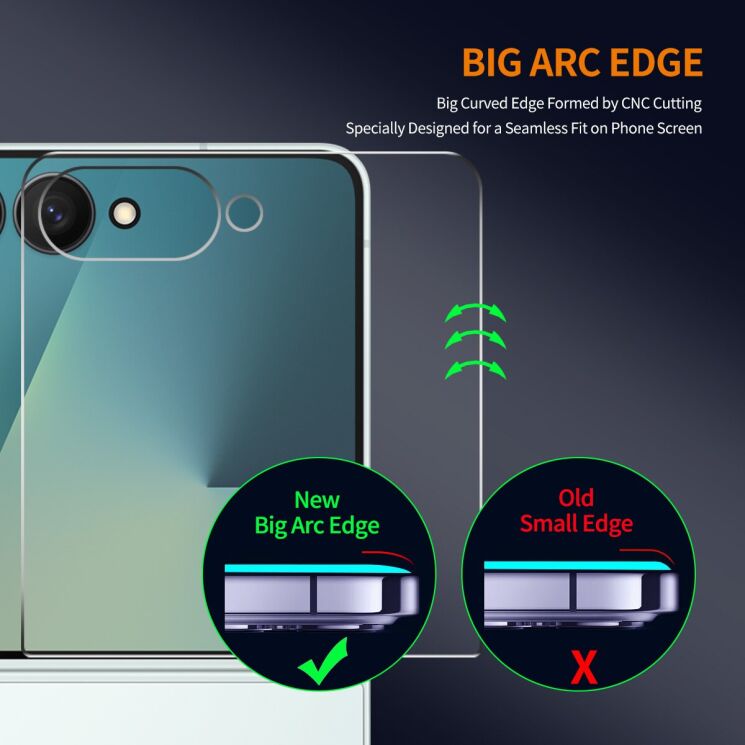 Комплект защитных стекол HAT PRINCE 0.26mm Set для Samsung Galaxy Flip 7: фото 4 из 6