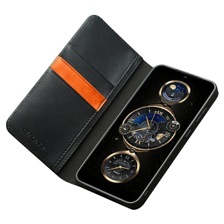 Шкіряний чохол QIALINO Classic Case для Samsung Galaxy S25 (S931) - Black: фото 2 з 13
