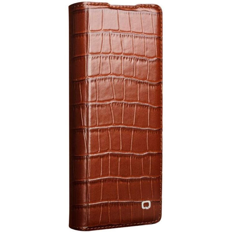 Кожаный чехол QIALINO Croco Case для Samsung Galaxy Fold 6 - Brown: фото 2 из 7