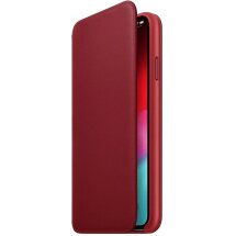 Оригинальный чехол Leather Folio для Apple iPhone XS Max (MRX32) - Red: фото 1 из 3