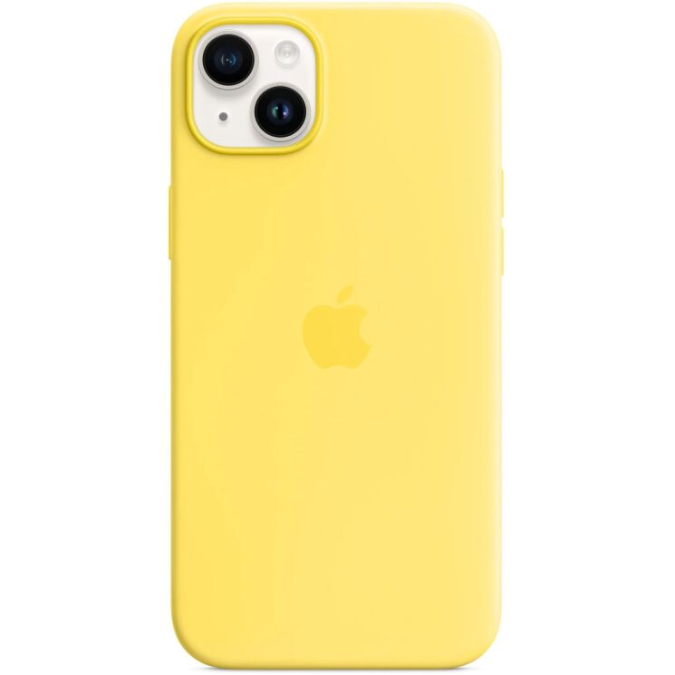 Оригинальный чехол Silicone Case with MagSafe для Apple iPhone 14 Plus (MQUC3) - Canary Yellow: фото 2 из 4