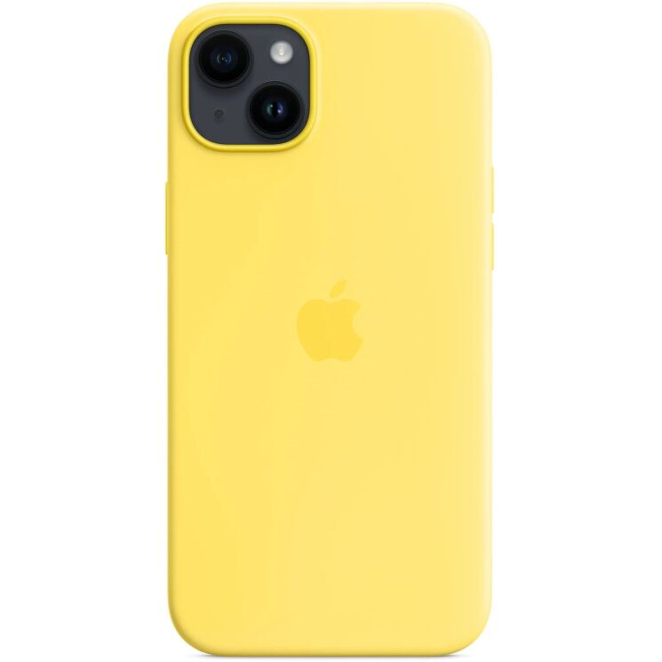 Оригинальный чехол Silicone Case with MagSafe для Apple iPhone 14 Plus (MQUC3) - Canary Yellow: фото 3 из 4