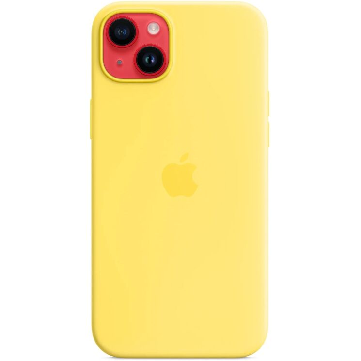 Оригинальный чехол Silicone Case with MagSafe для Apple iPhone 14 Plus (MQUC3) - Canary Yellow: фото 4 из 4