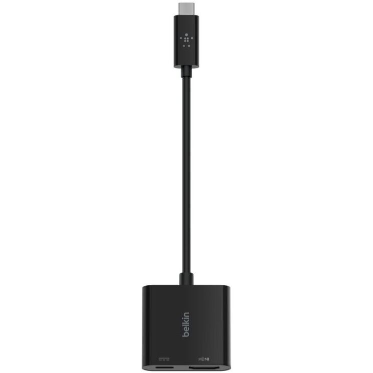 Перехідник Belkin Type-C to HDMI + Type-C (60W) AVC002BTBK - Black: фото 2 з 5