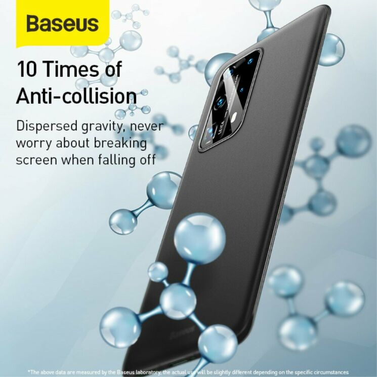 Пластиковий чохол BASEUS Wing Series для Huawei P40 Pro - Transparent Black: фото 7 з 10