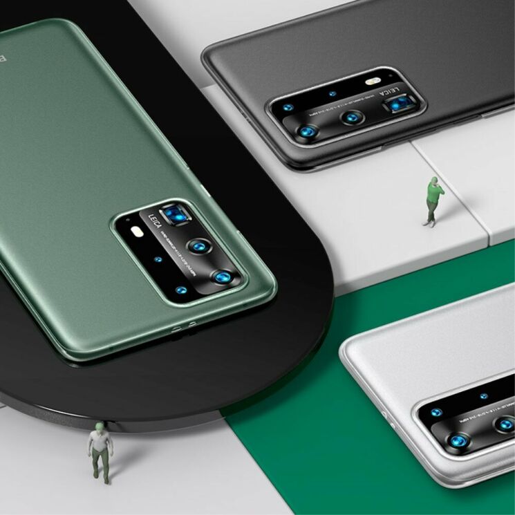 Пластиковий чохол BASEUS Wing Series для Huawei P40 Pro - Transparent Black: фото 10 з 10