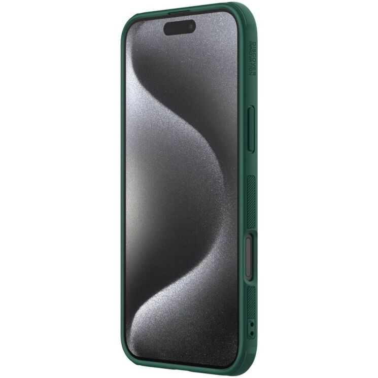Пластиковый чехол NILLKIN Frosted Shield для Apple iPhone 16 Pro Max - Green: фото 5 из 18