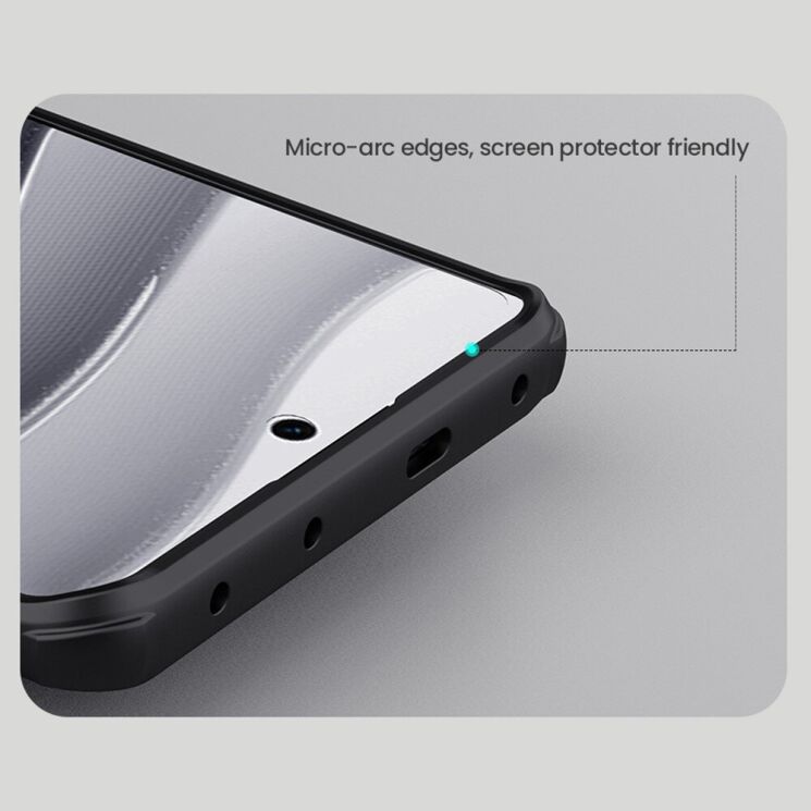 Пластиковый чехол NILLKIN Frosted Shield Pro для Xiaomi Redmi Note 14 Pro 5G - Black: фото 14 из 16