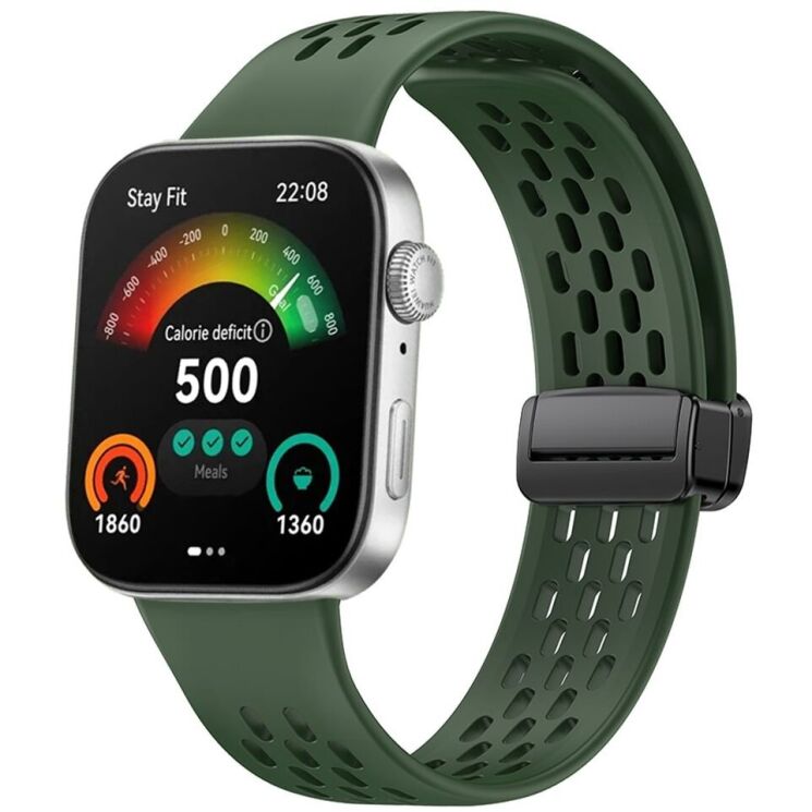 Ремешок Deexe Astra Strap для Huawei Watch Fit 3 - Green: фото 3 из 3