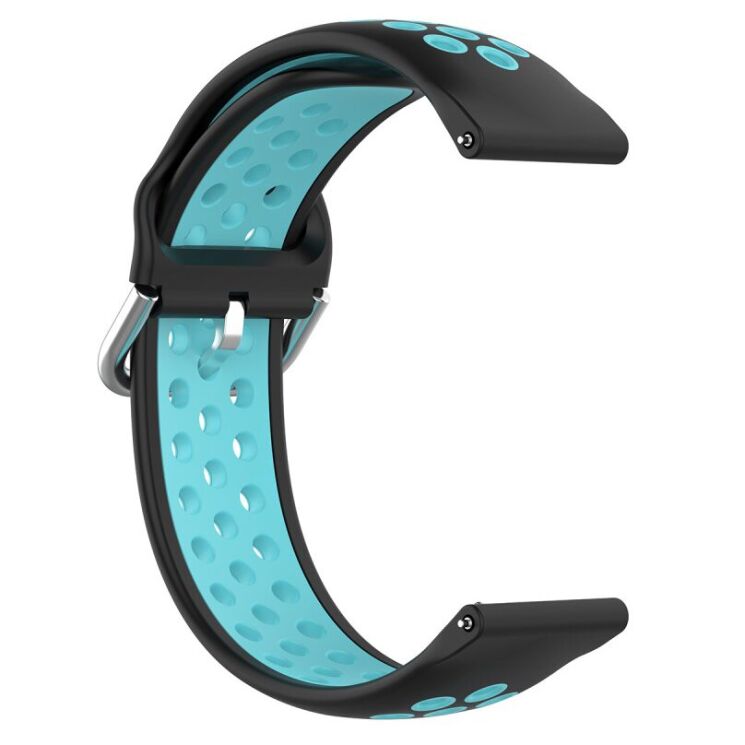 Ремешок Deexe Dual Color для Samsung Galaxy Watch 3 (45mm) - Black / Blue: фото 2 из 5