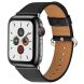Ремешок Deexe Elegant Leather Strap для Apple Watch 46 / 45 / 44 / SE 44 / 42 (Series 1-3) / Ultra / Ultra 2 - Black (251346B). Фото 2 из 7