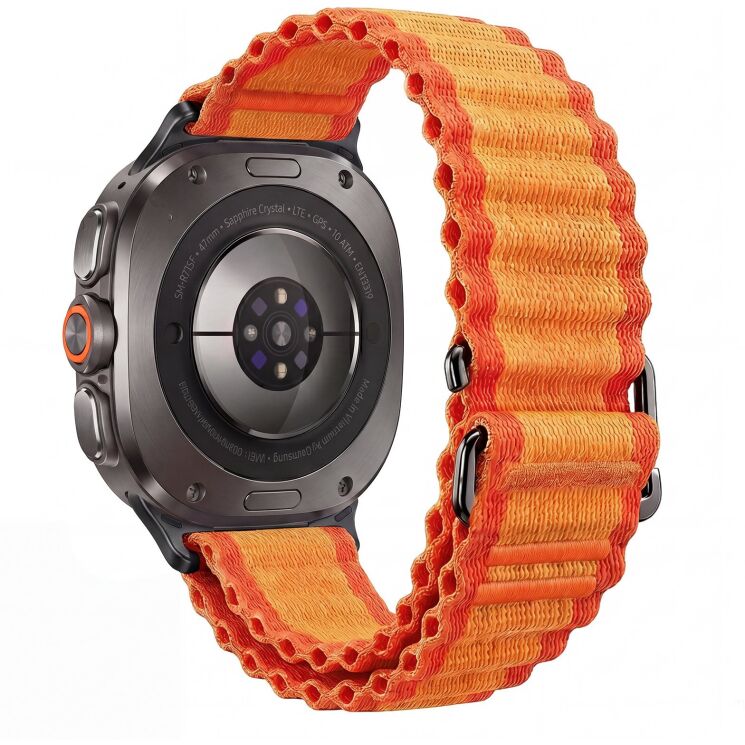 Ремінець Deexe Flow Snap для Samsung Galaxy Watch Ultra 2 / Ultra / Ultra (2025) - Orange: фото 3 з 4