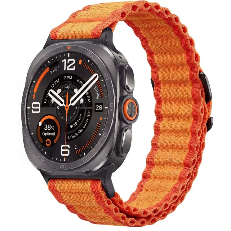 Ремінець Deexe Flow Snap для Samsung Galaxy Watch Ultra 2 / Ultra / Ultra (2025) - Orange: фото 4 з 4